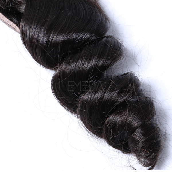 Wholesale high quality loose wave hair weft with closure WJ028